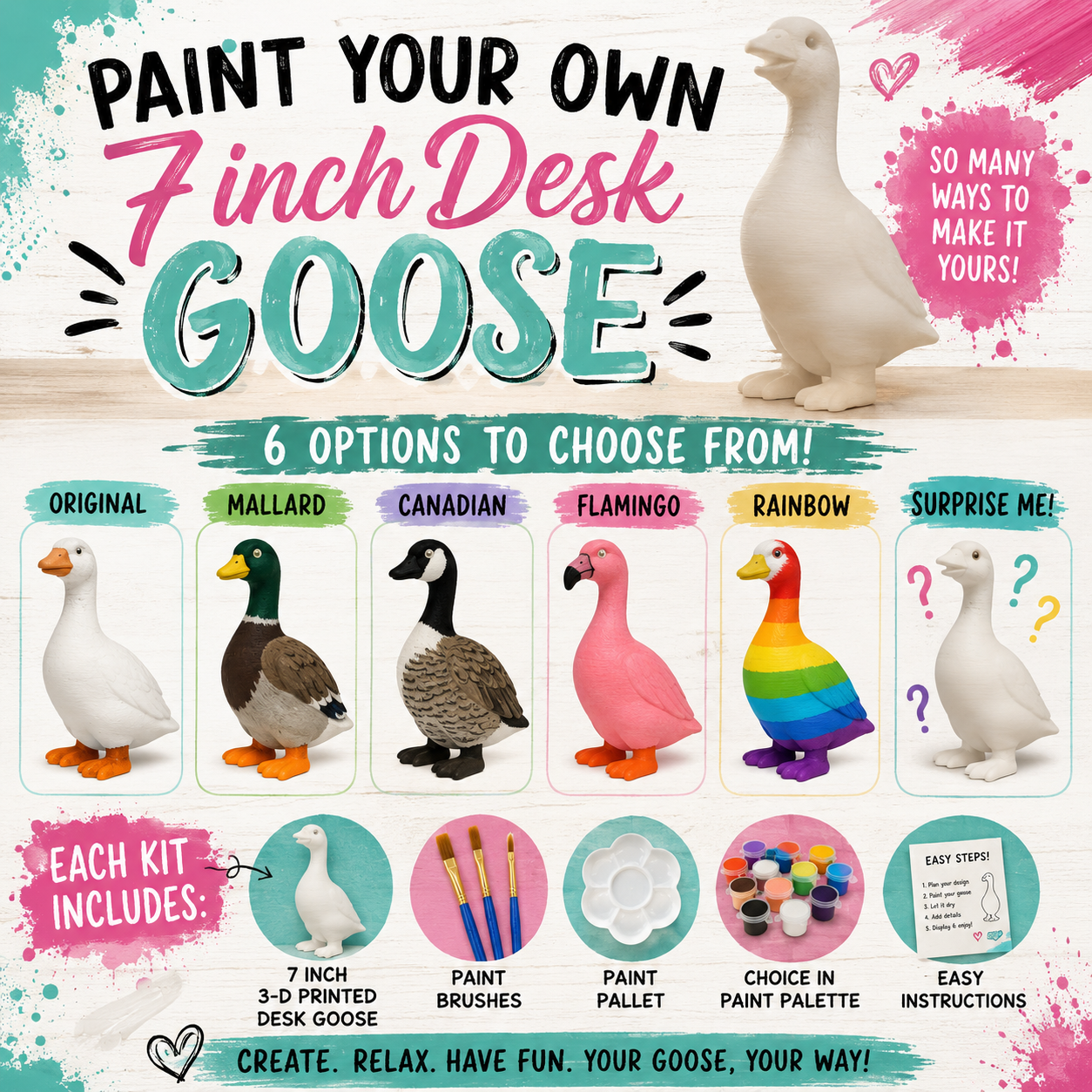 Desk Goose Painting Kit🪿