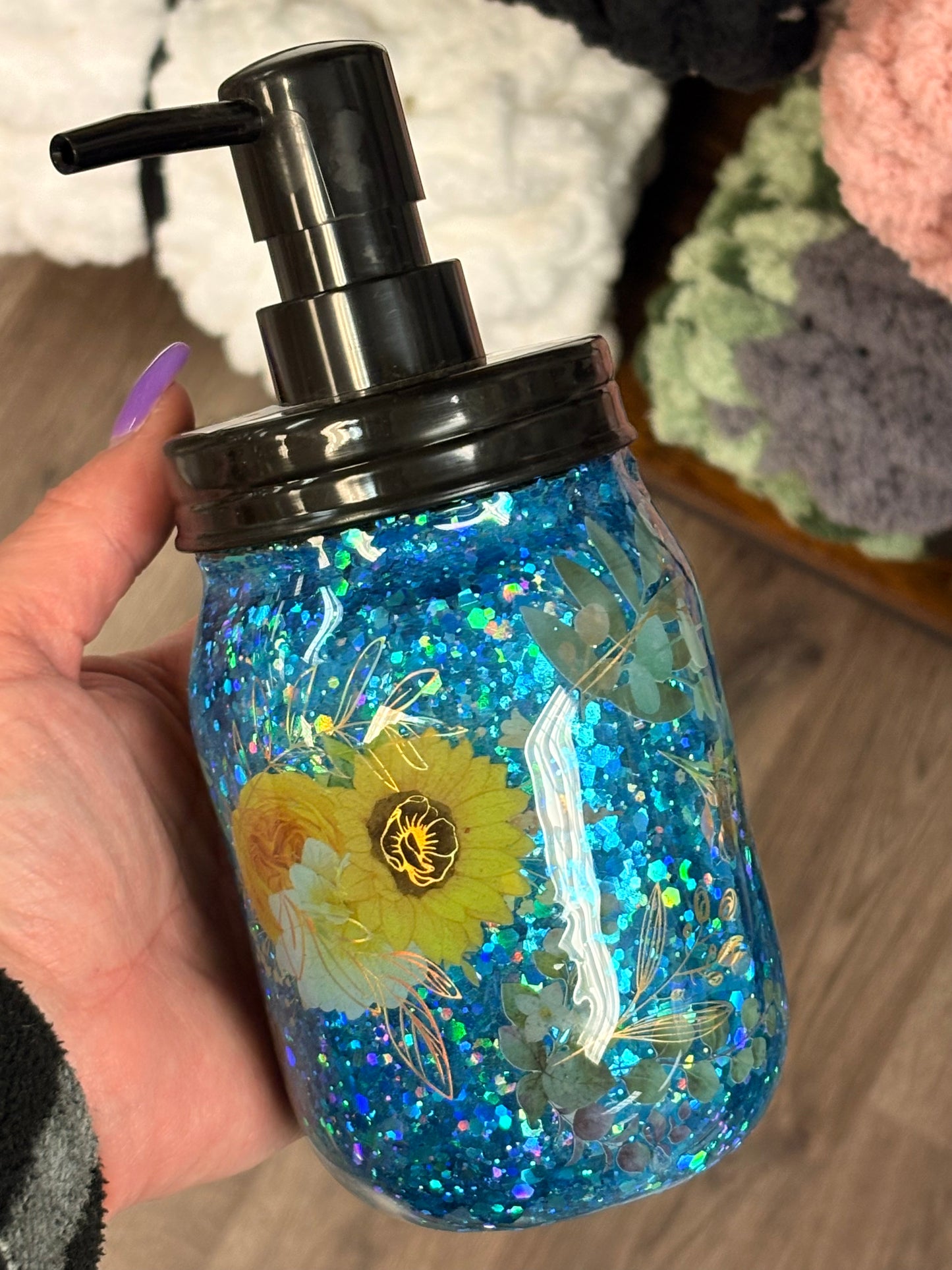 Floral Soap Dispenser