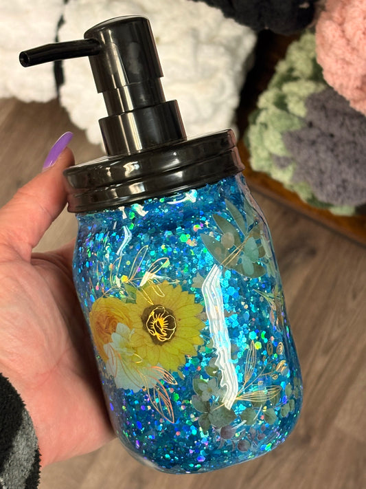 Floral Soap Dispenser