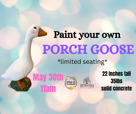 Concrete Porch Goose Painting