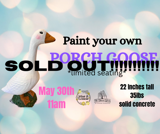Concrete Porch Goose Painting